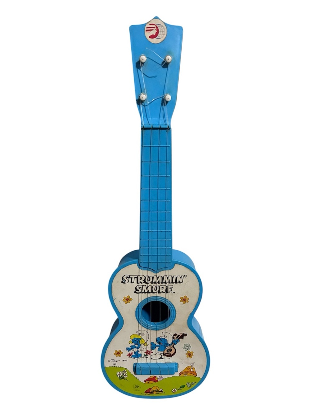 VTG 1982 Smurfs Ukulele Toy